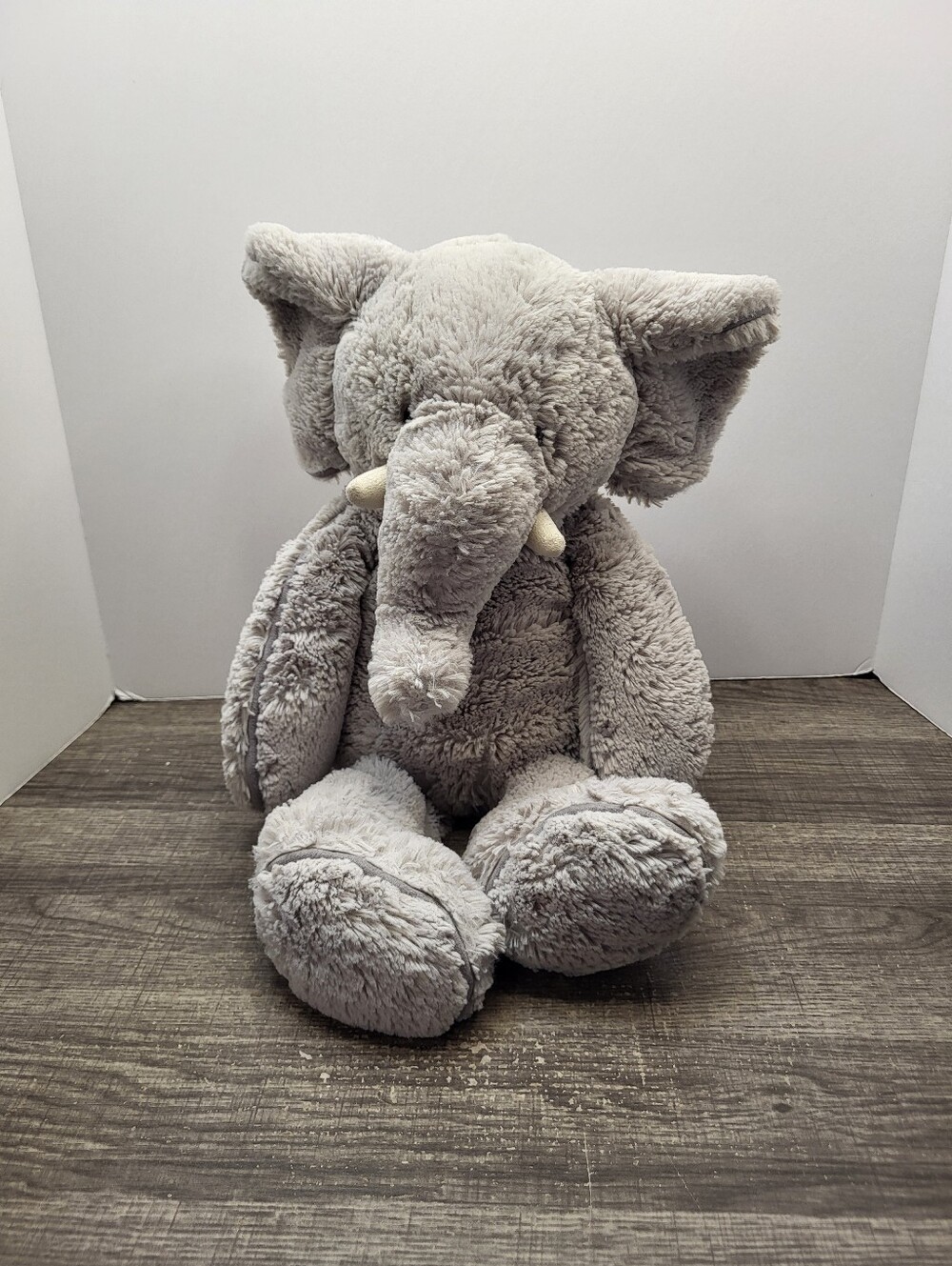 Jellycat Grey Piper Elephant Plush  Rare Retired Design Colorway 18 Inch HTF